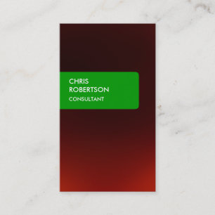 Green Stripe Red Attractive Charm Business Card