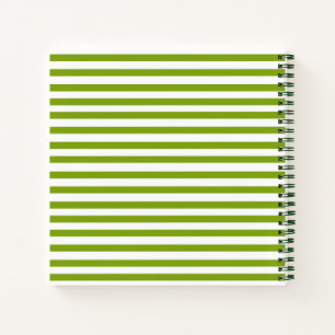 Green stripe spiral notebook