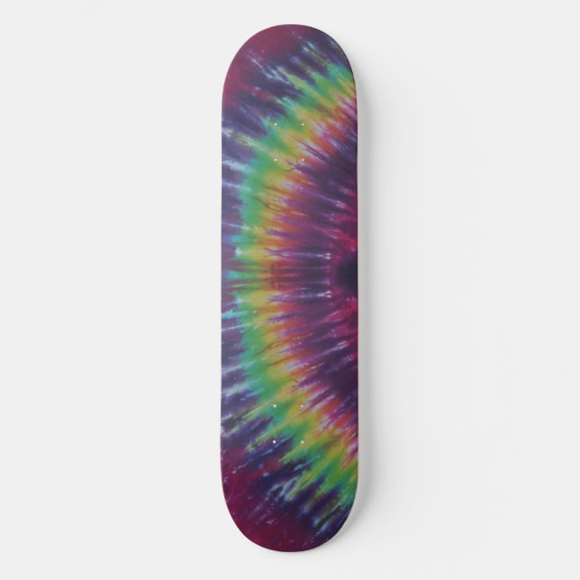 Green Stripe Tie Dye Skateboard (Front)