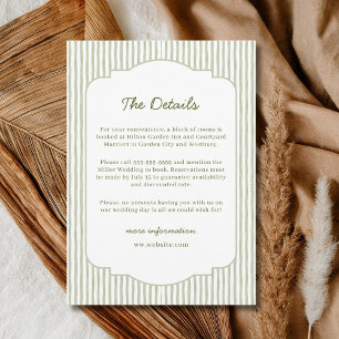 Green Stripe Wedding Elegant Classic Details Holiday Card