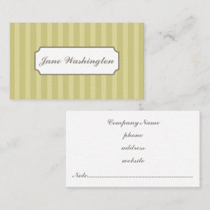 Green Striped Business Card
