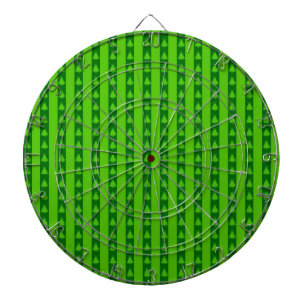 Green Striped Christmas Tree Pattern Dartboard