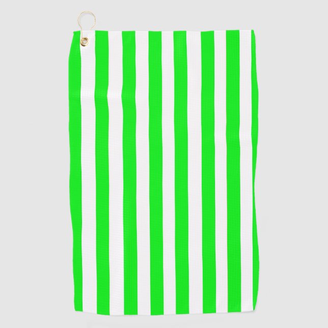 Green Striped Golf Towel (Front)