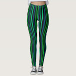Green striped leggings<br><div class="desc">Green striped,  stripes,  blue,  green,  black,  green and blue,  fashionable,  modern,  cool</div>