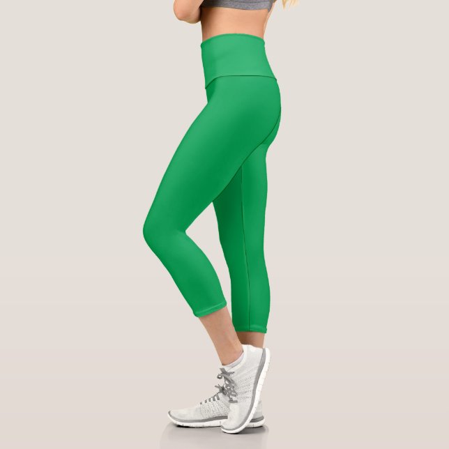 Green Striped Leggings – Bold & Stylish Fit (Left)