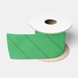 Green Striped Minimalist Vintage Elegant Retro Satin Ribbon