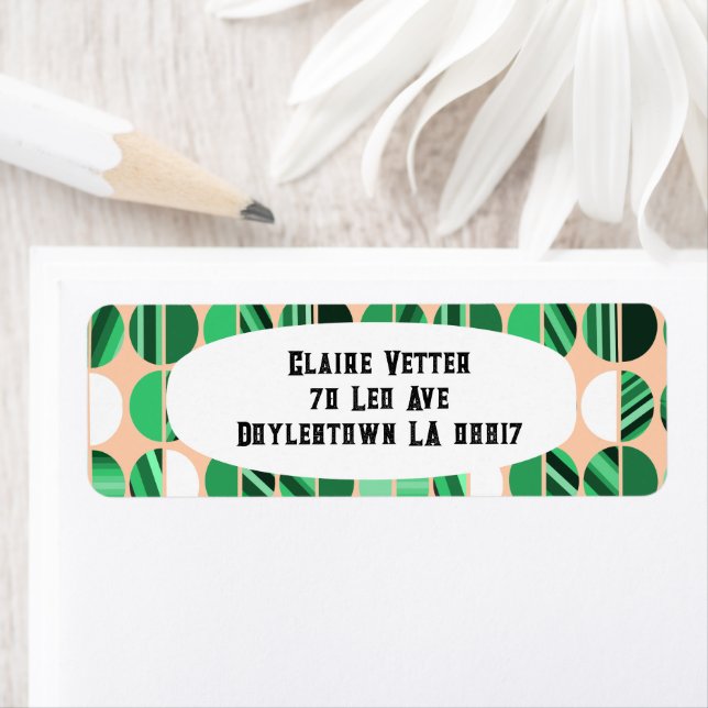 Green Striped Oval Halves  (Insitu)