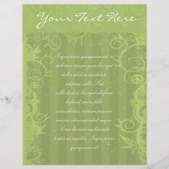 Green Striped Swirled Flyer 2 (Front)