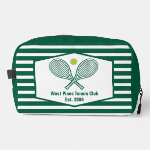 Green Striped Tennis Custom Country Club Dopp Kit