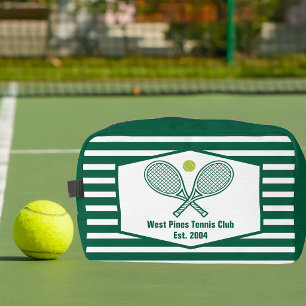 Green Striped Tennis Custom Country Club Dopp Kit