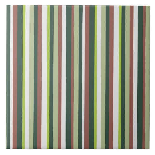 Green Striped Tile (Front)