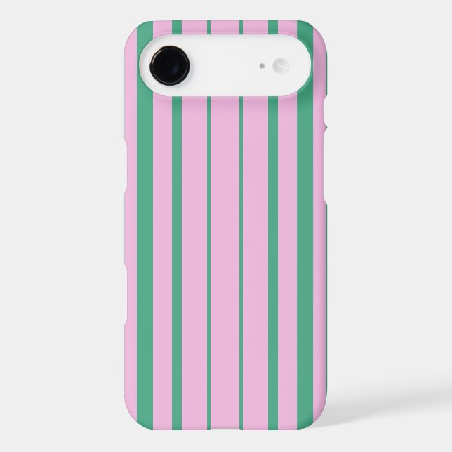 Green Stripes and Soft Pink iPhone 17 Air Case (Back)