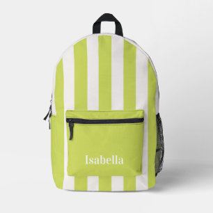 Green Stripes Back to School Girl Backpack