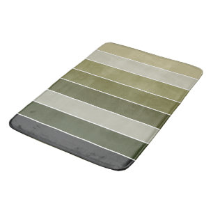 Green Stripes Bath Mat