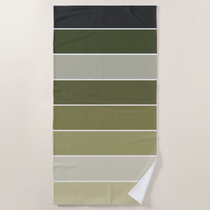 Green Stripes Beach Towel