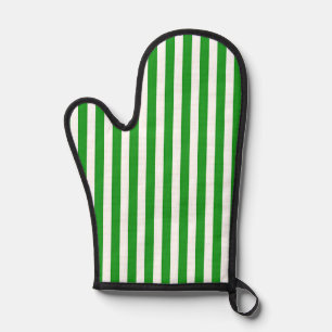 Green  Stripes Chef Baker Grilling  Oven Mitt