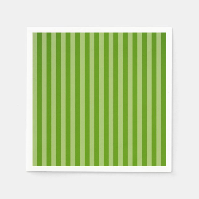 Green Stripes Christmas Napkin (Front)