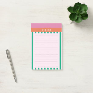 Green Stripes Colourful Diary Journal Notebook Post-it Notes