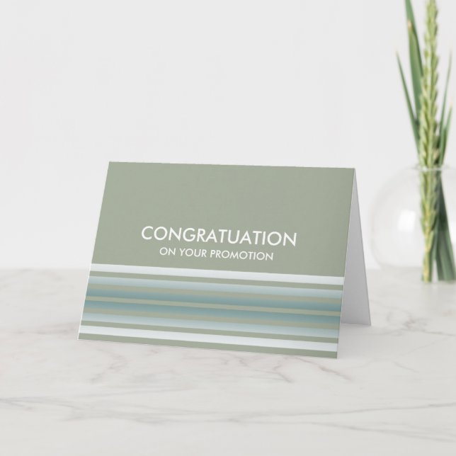 Green Stripes Congratulation Card (Front)