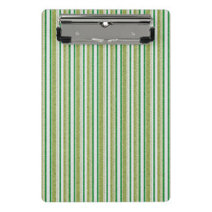 Green Stripes Glitter Mini Clipboard