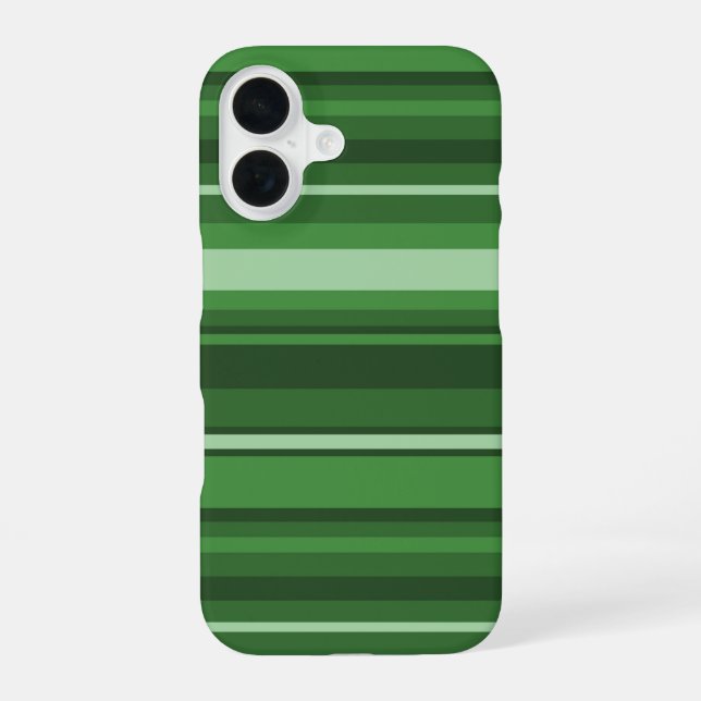 Green stripes iPhone 16 case (Back)