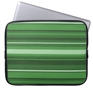 Green stripes laptop sleeve