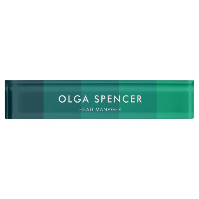 Green stripes palette nameplate (Front)