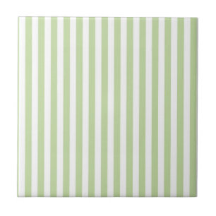 Green Stripes Pattern Minimal Modern Spring Summer Tile