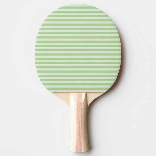 Green Stripes Ping Pong Paddle (Front)