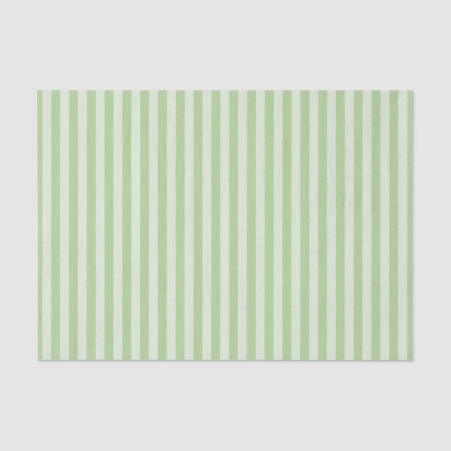 Green Stripes Seamless Pattern Tissue Paper (Front)