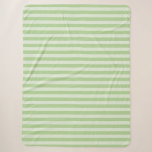 Green Stripes Sherpa Blanket