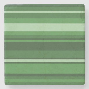 Green stripes stone coaster
