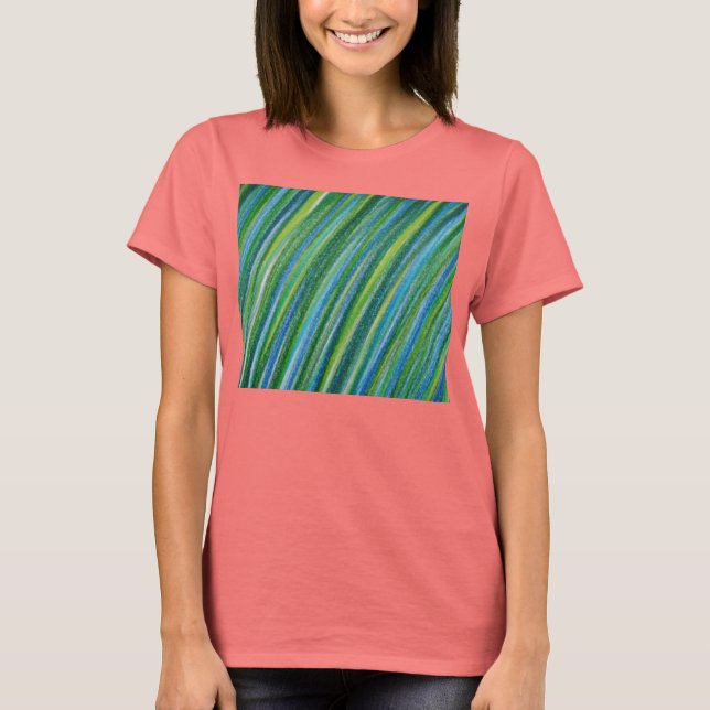 Green Stripes T Shirt (Front)