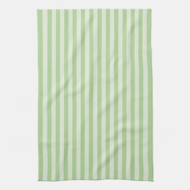 Green Stripes Tea Towel (Vertical)