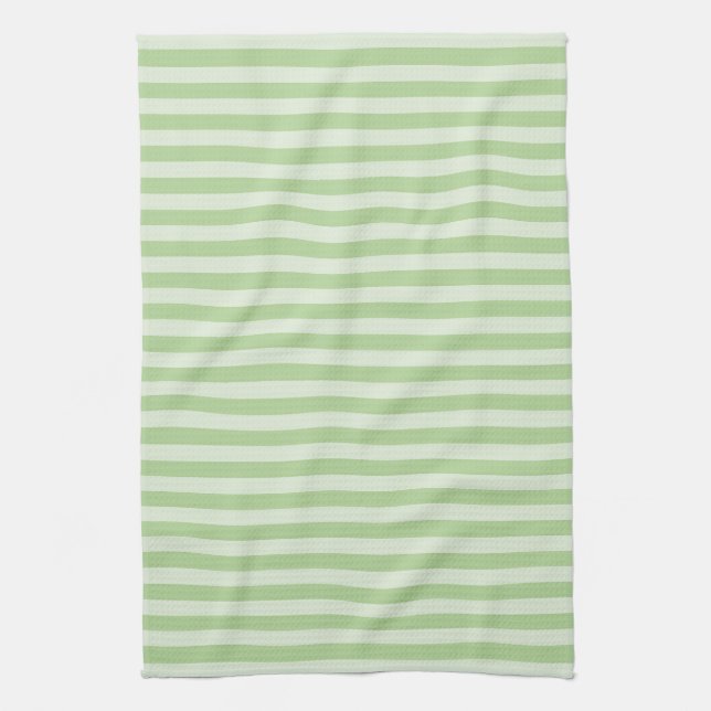 Green Stripes Tea Towel (Vertical)