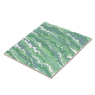 Green Stripes Tile