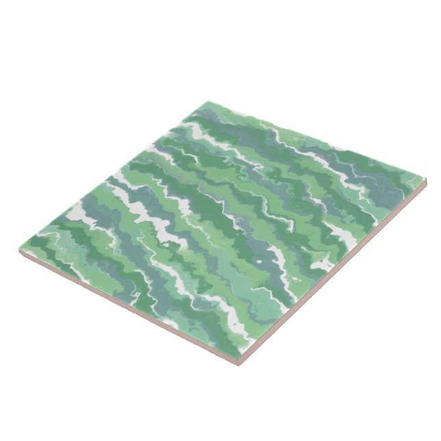 Green Stripes Tile (Side)