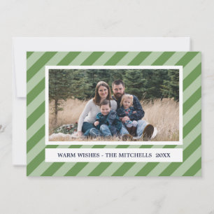 Green STRIPES TIMELESS CUSTOM Holiday Photo