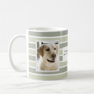 Green Stripes Two Photo Mug