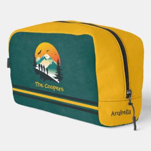Green   Stripes   Woods & Mountain Hikers Custom Dopp Kit