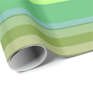 Green Stripes Wrapping Paper
