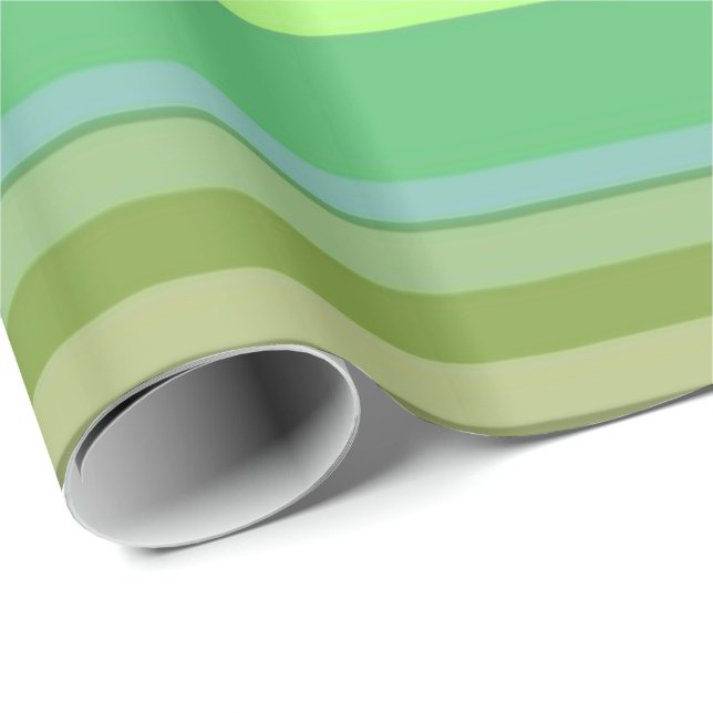 Green Stripes Wrapping Paper (Roll Corner)