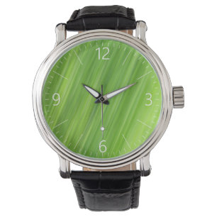 Green strips pattern watch