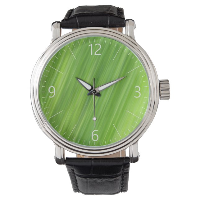 Green strips pattern watch (Front)