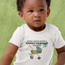 Green Stroller  - Mummy-Powered Baby Bodysuit