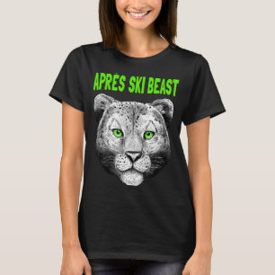 Green Style Apres Ski Snow Leopard T-Shirt