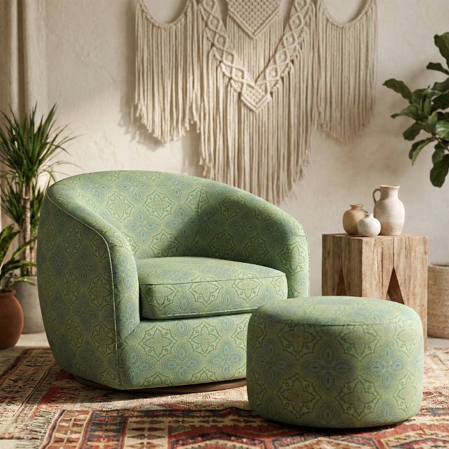 Green Stylish Decorative Geometric Pattern Fabric (Creator Uploaded)