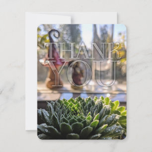 Green Succulent Nature theme Thank You