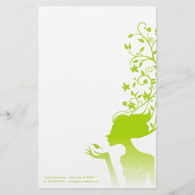 green sugar stationery (Front)