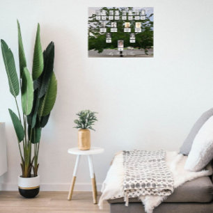 Green Summer Family Tree Photo Poster